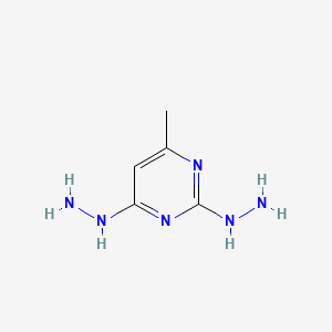 molecular formula C5H10N6 B3049206 (2-Hydrazinyl-6-methylpyrimidin-4-yl)hydrazine CAS No. 1980-55-8