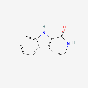 molecular formula C11H8N2O B3049214 2,9-二氢-1H-吡啶并[3,4-b]吲哚-1-酮 CAS No. 19839-52-2