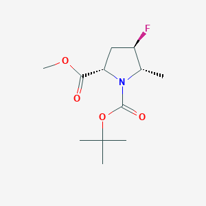 molecular formula C12H20FNO4 B3049220 O1-tert-butyl O2-methyl (2S,4R,5S)-4-fluoro-5-methyl-pyrrolidine-1,2-dicarboxylate CAS No. 1984825-19-5