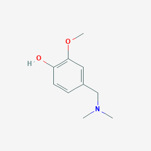 molecular formula C10H15NO2 B3049228 Phenol, 4-[(dimethylamino)methyl]-2-methoxy- CAS No. 19861-69-9