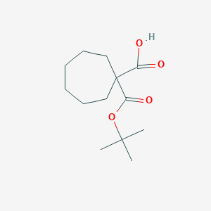 1-[(Tert-butoxy)carbonyl]cycloheptane-1-carboxylic acid