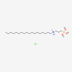 molecular formula C23H52ClNO3Si B3049240 1-Octadecanaminium, N,N-dimethyl-N-(3-(trihydroxysilyl)propyl) chloride CAS No. 199111-50-7