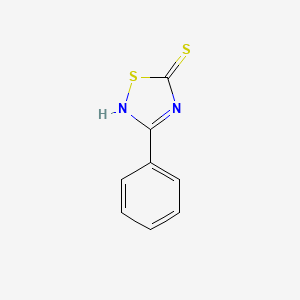 molecular formula C8H6N2S2 B3049269 3-Phenyl-1,2,4-thiadiazole-5-thiol CAS No. 20069-34-5