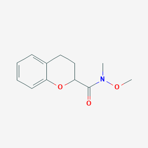 molecular formula C12H15NO3 B3049272 N-Methoxy-N-methylchroman-2-carboxamide CAS No. 2007908-54-3