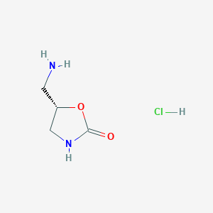 molecular formula C4H9ClN2O2 B3049274 (5S)-5-(aminomethyl)-1,3-oxazolidin-2-one hydrochloride CAS No. 2007909-59-1