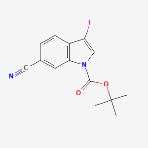 molecular formula C14H13IN2O2 B3049284 tert-Butyl 6-cyano-3-iodo-1H-indole-1-carboxylate CAS No. 2007920-44-5