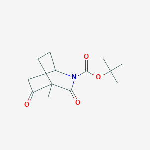 molecular formula C13H19NO4 B3049285 tert-Butyl 4-methyl-3,5-dioxo-2-azabicyclo[2.2.2]octane-2-carboxylate CAS No. 2007920-45-6