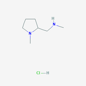 molecular formula C7H17ClN2 B3049289 Methyl[(1-methylpyrrolidin-2-yl)methyl]amine hydrochloride CAS No. 2007924-98-1