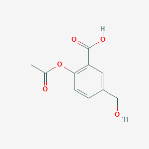 molecular formula C10H10O5 B3049309 Benzoic acid, 2-(acetyloxy)-5-(hydroxymethyl)- CAS No. 201593-80-8