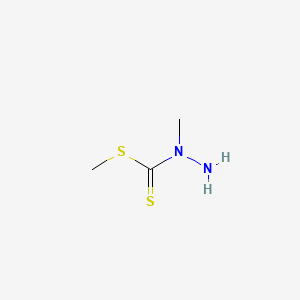 molecular formula C3H8N2S2 B3049318 Hydrazinecarbodithioic acid, 1-methyl-, methyl ester CAS No. 20184-94-5