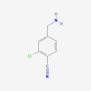 molecular formula C8H7ClN2 B3049336 4-(Aminomethyl)-2-chlorobenzonitrile CAS No. 202522-15-4