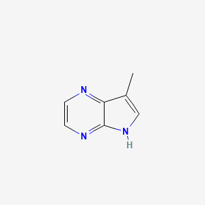 molecular formula C7H7N3 B3049351 7-Methyl-5H-pyrrolo[2,3-b]pyrazine CAS No. 20321-99-7
