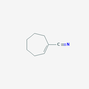 molecular formula C8H11N B3049357 1-Cycloheptene-1-carbonitrile CAS No. 20343-19-5