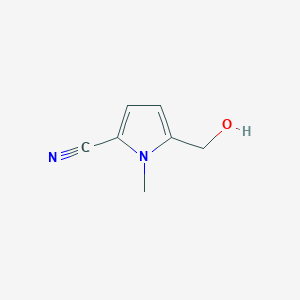 molecular formula C7H8N2O B3049367 5-(hydroxymethyl)-1-methyl-1H-pyrrole-2-carbonitrile CAS No. 203792-35-2