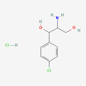 molecular formula C9H13Cl2NO2 B3049385 2-Amino-1-(4-chlorophenyl)propane-1,3-diol hydrochloride CAS No. 2044714-54-5