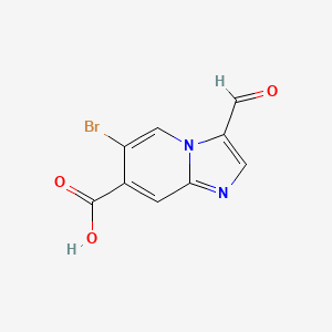 molecular formula C9H5BrN2O3 B3049387 6-溴-3-甲酰咪唑并[1,2-a]吡啶-7-羧酸 CAS No. 2044871-61-4