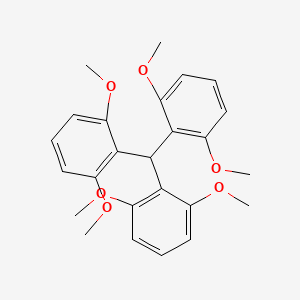 molecular formula C25H28O6 B3049390 1,1',1''-Methanetriyltris(2,6-dimethoxybenzene) CAS No. 20460-09-7