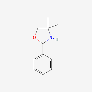 molecular formula C11H15NO B3049401 4,4-Dimethyl-2-phenyl-1,3-oxazolidine CAS No. 20515-61-1