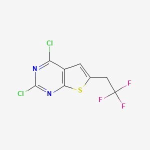 molecular formula C8H3Cl2F3N2S B3049406 2,4-二氯-6-(2,2,2-三氟乙基)噻吩并[2,3-d]嘧啶 CAS No. 2055107-43-0