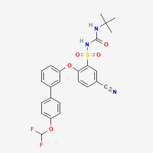 N-(tert-Butylcarbamoyl)-5-cyano-2-((4'-(difluoromethoxy)-[1,1'-biphenyl]-3-yl)oxy)benzenesulfonamide