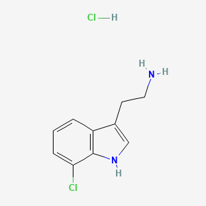 molecular formula C10H12Cl2N2 B3049414 2-(7-氯-1H-吲哚-3-基)乙胺盐酸盐 CAS No. 2055840-76-9