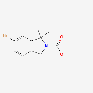 molecular formula C15H20BrNO2 B3049415 tert-butyl 6-bromo-1,1-dimethyl-2,3-dihydro-1H-isoindole-2-carboxylate CAS No. 2055840-81-6