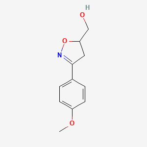 molecular formula C11H13NO3 B3049429 5-Isoxazolemethanol, 4,5-dihydro-3-(4-methoxyphenyl)- CAS No. 206055-84-7