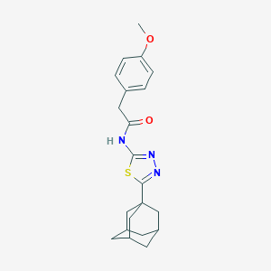 molecular formula C21H25N3O2S B304943 N-[5-(1-adamantyl)-1,3,4-thiadiazol-2-yl]-2-(4-methoxyphenyl)acetamide 