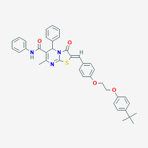 2-{4-[2-(4-tert-butylphenoxy)ethoxy]benzylidene}-7-methyl-3-oxo-N,5-diphenyl-2,3-dihydro-5H-[1,3]thiazolo[3,2-a]pyrimidine-6-carboxamide