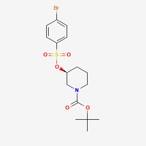 molecular formula C16H22BrNO5S B3049453 (S)-tert-butyl 3-(((4-bromophenyl)sulfonyl)oxy)piperidine-1-carboxylate CAS No. 2070009-69-5