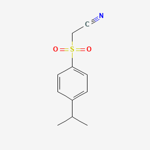 molecular formula C11H13NO2S B3049470 2-((4-Isopropylphenyl)sulfonyl)acetonitrile CAS No. 207853-59-6