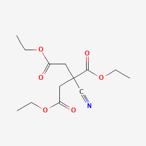 molecular formula C13H19NO6 B3049478 Triethyl 2-cyanopropane-1,2,3-tricarboxylate CAS No. 20822-61-1