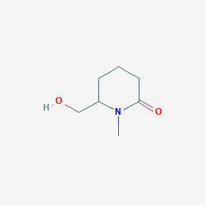 molecular formula C7H13NO2 B3049483 6-(羟甲基)-1-甲基哌啶-2-酮 CAS No. 20845-30-1