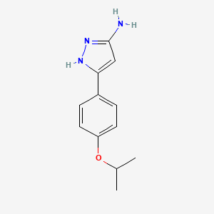 molecular formula C12H15N3O B3049485 3-[4-(propan-2-yloxy)phenyl]-1H-pyrazol-5-amine CAS No. 208519-13-5