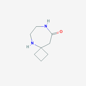 molecular formula C8H14N2O B3049493 5,8-二氮杂螺[3.6]癸-9-酮 CAS No. 2089257-33-8