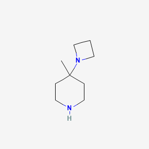 molecular formula C9H18N2 B3049494 4-(Azetidin-1-yl)-4-methylpiperidine CAS No. 2089277-44-9