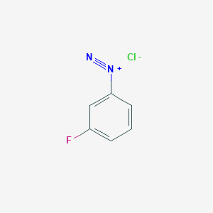 molecular formula C6H4ClFN2 B3049496 Benzenediazonium, 3-fluoro-, chloride CAS No. 20893-73-6