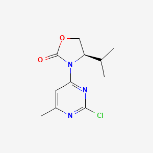 molecular formula C11H14ClN3O2 B3049498 (R)-3-(2-氯-6-甲基-4-嘧啶基)-4-异丙基-2-恶唑烷酮 CAS No. 2089381-65-5