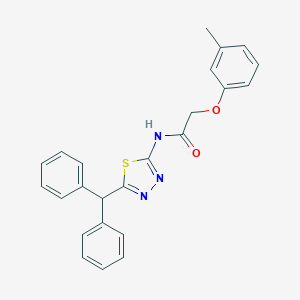 molecular formula C24H21N3O2S B304952 N-(5-benzhydryl-1,3,4-thiadiazol-2-yl)-2-(3-methylphenoxy)acetamide 