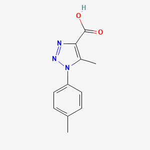 molecular formula C11H11N3O2 B3049549 5-methyl-1-(4-methylphenyl)-1H-1,2,3-triazole-4-carboxylic acid CAS No. 210159-05-0