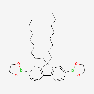 molecular formula C33H48B2O4 B3049558 2,7-双(1,3,2-二氧杂硼烷-2-基)-9,9-二辛基芴 CAS No. 210347-49-2