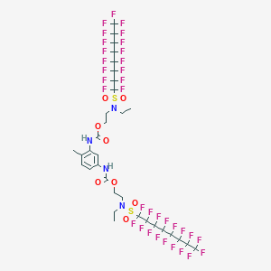 molecular formula C33H26F34N4O8S2 B3049564 Bis(2-(ethyl((heptadecafluorooctyl)sulphonyl)amino)ethyl) (4-methyl-1,3-phenylene)biscarbamate CAS No. 21055-88-9