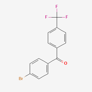 molecular formula C14H8BrF3O B3049575 (4-Bromophenyl)[4-(trifluoromethyl)phenyl]methanone CAS No. 21084-23-1