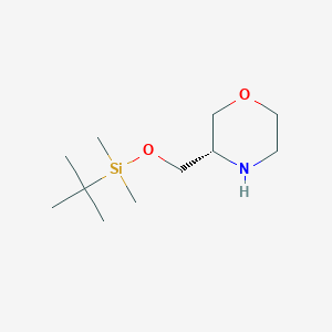 molecular formula C11H25NO2Si B3049580 (3S)-3-({[tert-Butyl(dimethyl)silyl]oxy}methyl)morpholine CAS No. 211053-45-1