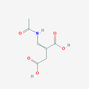 molecular formula C7H9NO5 B3049594 Butanedioic acid, [(acetylamino)methylene]- CAS No. 21161-46-6