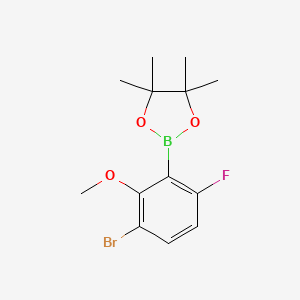 molecular formula C13H17BBrFO3 B3049608 3-溴-6-氟-2-甲氧基苯硼酸二缩甲醛酯 CAS No. 2121511-98-4