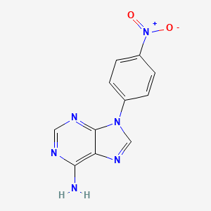 molecular formula C11H8N6O2 B3049634 9-(4-nitro-phenyl)-9H-purin-6-ylamine CAS No. 21314-05-6