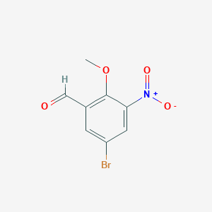 molecular formula C8H6BrNO4 B3049641 5-Bromo-2-methoxy-3-nitrobenzaldehyde CAS No. 213620-52-1
