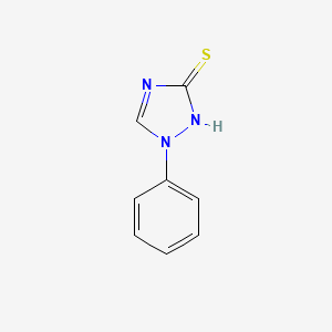 molecular formula C8H7N3S B3049655 1,2-Dihydro-1-phenyl-3H-1,2,4-triazole-3-thione CAS No. 21434-14-0