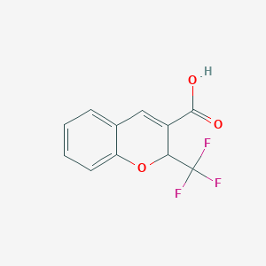 molecular formula C11H7F3O3 B3049676 2-(三氟甲基)-2H-色烯-3-羧酸 CAS No. 215122-16-0